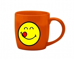 Zak Designs Smiley Tongue Emoji Orange Espresso Mug 7.5cl RRP 3.99 CLEARANCE XL 1